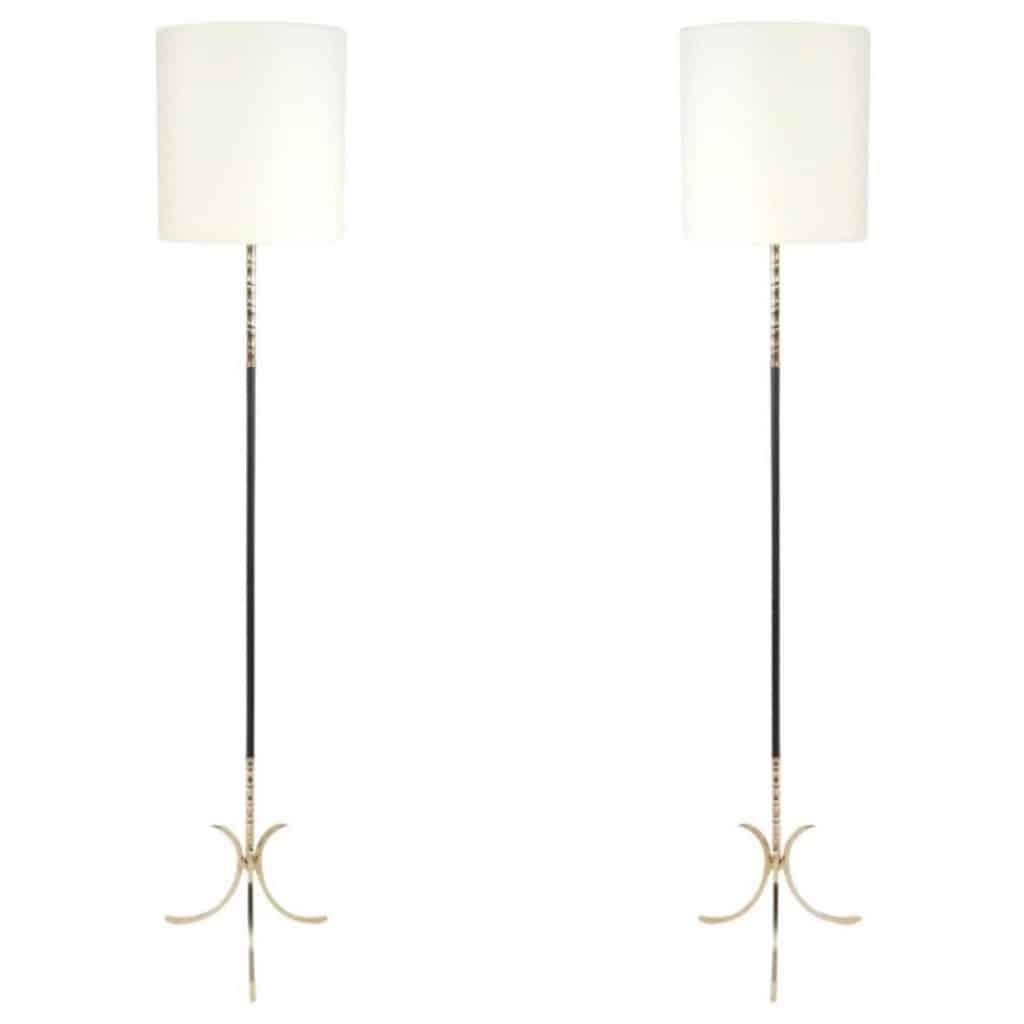 1960 Paire de lampadaires par Maison Arlus 2