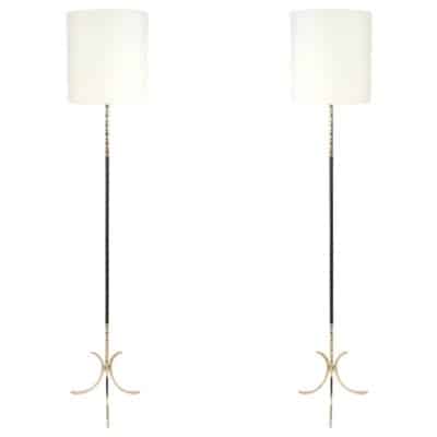 1960 Paire de lampadaires par Maison Arlus