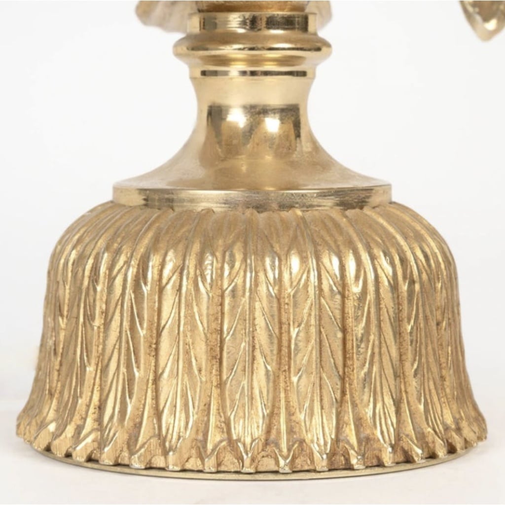 1970 Paire de lampes « Orchidées » en bronze par Maison Jansen 4