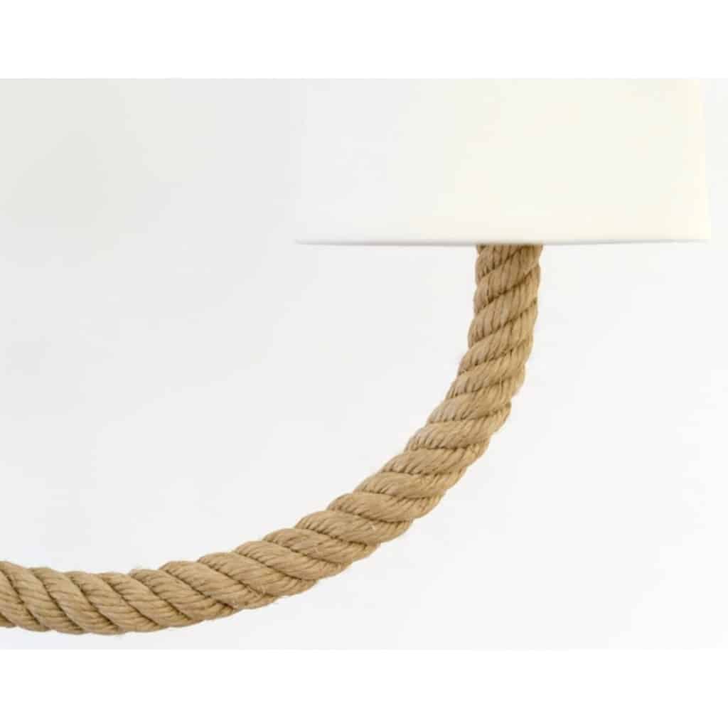 1950 Grand lustre en corde par Adrien Audoux & Frida Minet 7