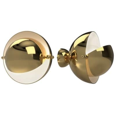 Paire d&rsquo;appliques OTTO en laiton, ITEM Edition, Paris