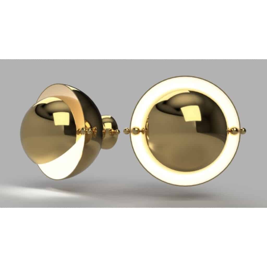 Paire d&rsquo;appliques OTTO en laiton, ITEM Edition, Paris 3