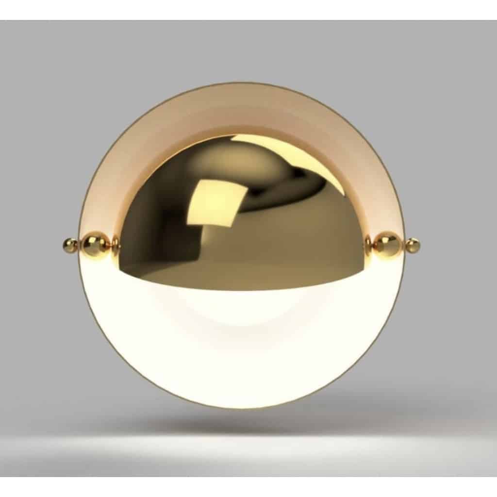 Paire d&rsquo;appliques OTTO en laiton, ITEM Edition, Paris 11