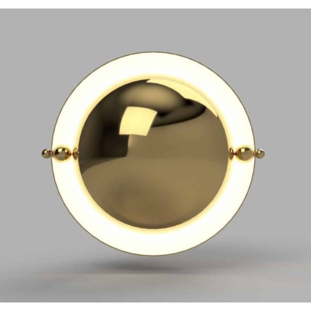 Paire d&rsquo;appliques OTTO en laiton, ITEM Edition, Paris 10