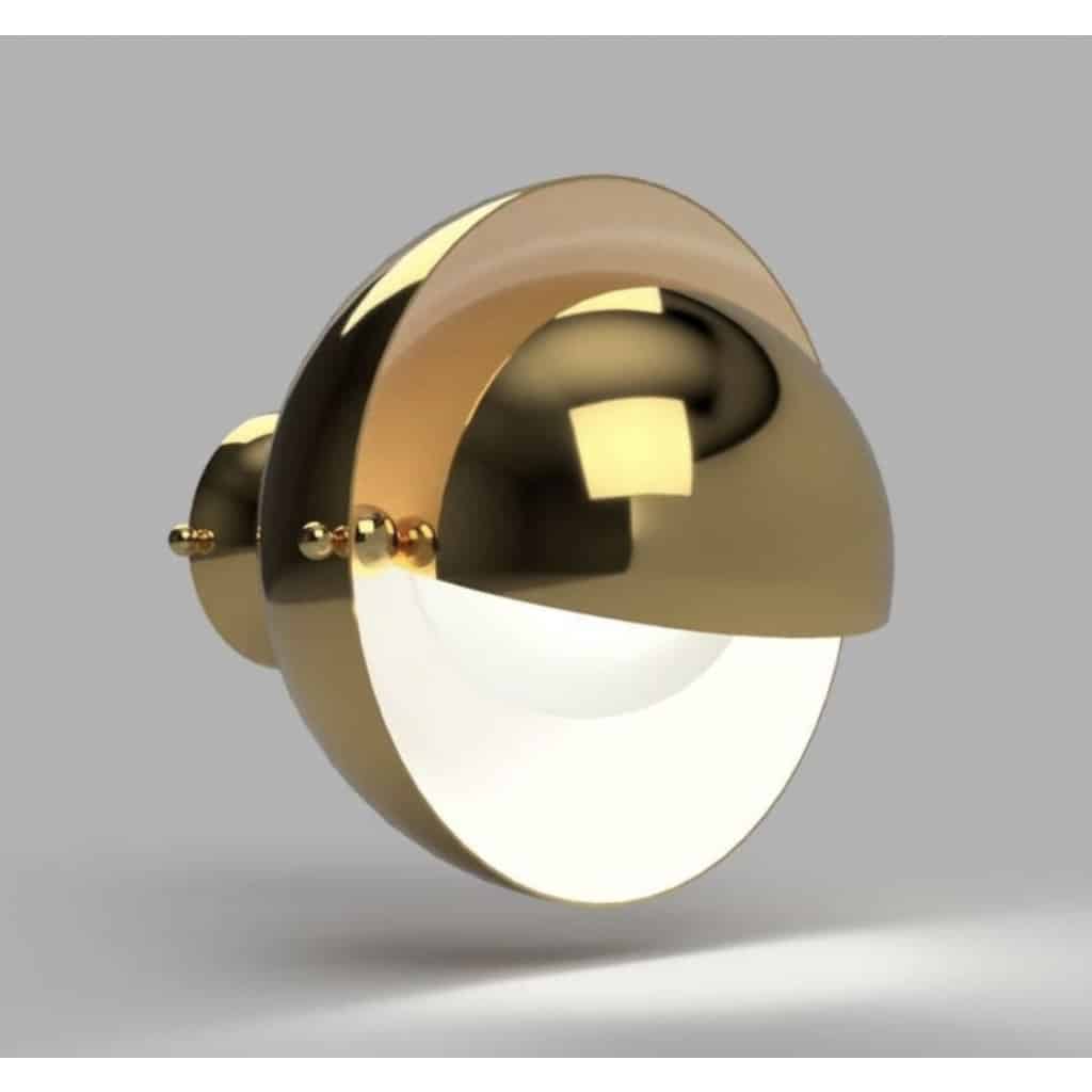 Paire d&rsquo;appliques OTTO en laiton, ITEM Edition, Paris 8