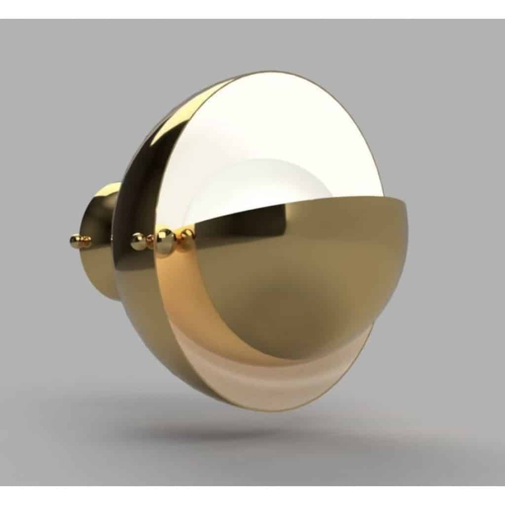 Paire d&rsquo;appliques OTTO en laiton, ITEM Edition, Paris 6