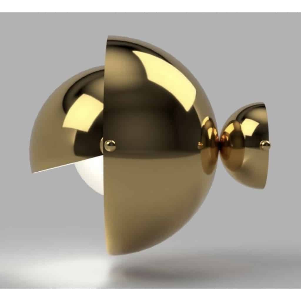 Paire d&rsquo;appliques OTTO en laiton, ITEM Edition, Paris 5