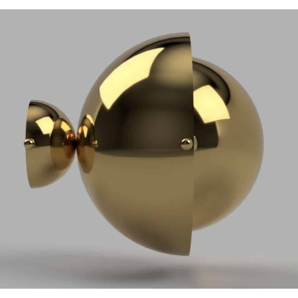 Paire d&rsquo;appliques OTTO en laiton, ITEM Edition, Paris 4