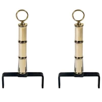 1950 Paire de chenets par Jacques Adnet