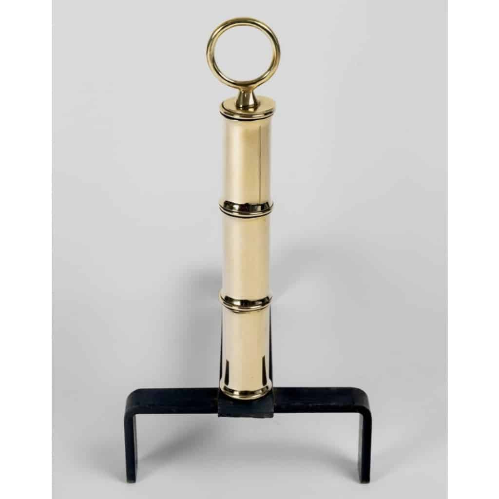 1950 Paire de chenets par Jacques Adnet 4