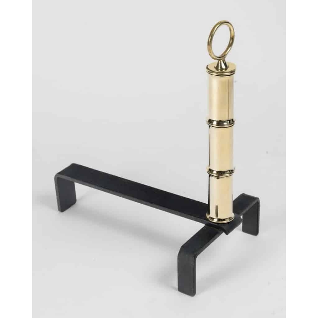 1950 Paire de chenets par Jacques Adnet 7