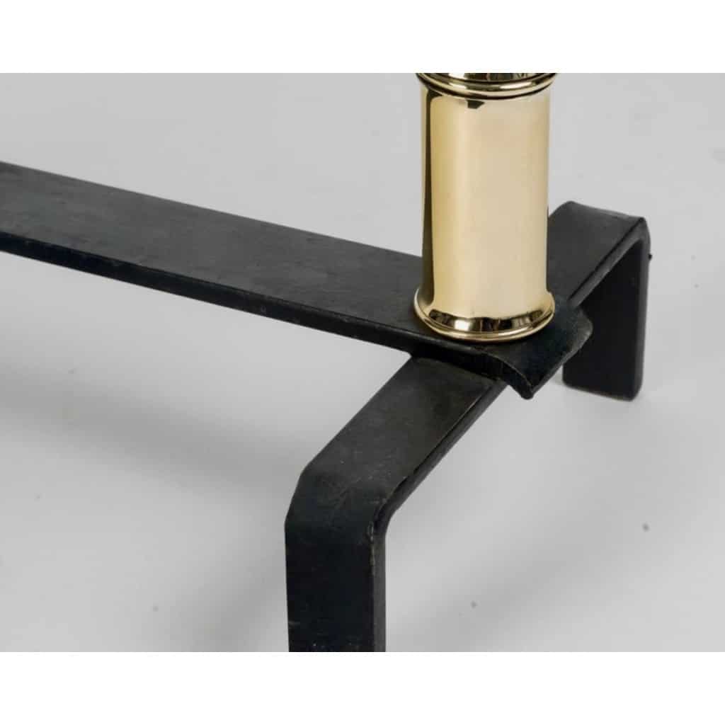 1950 Paire de chenets par Jacques Adnet 6