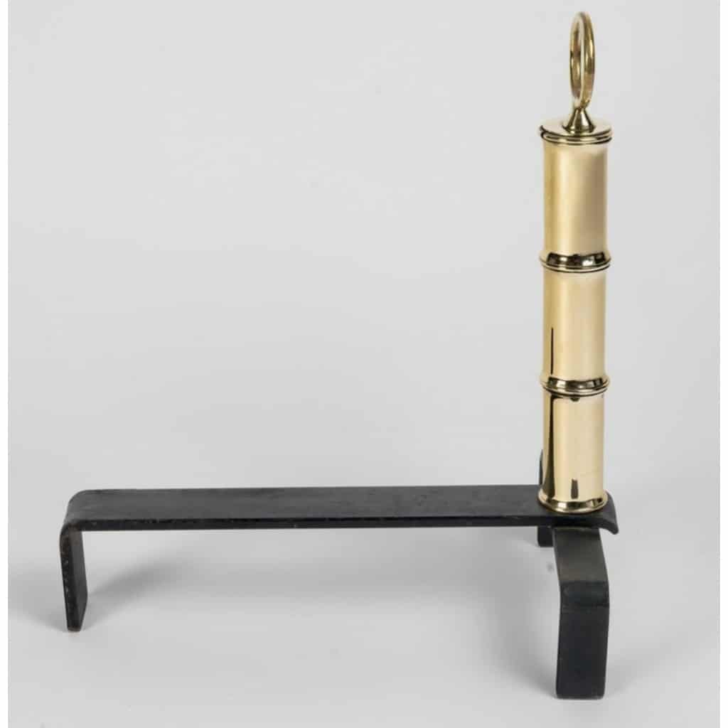 1950 Paire de chenets par Jacques Adnet 5