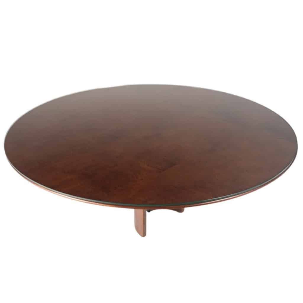 1980 Grande table basse par Giovanni Offredi pour Saporiti Grande table basse en placage d&rsquo;érable moucheté. 5