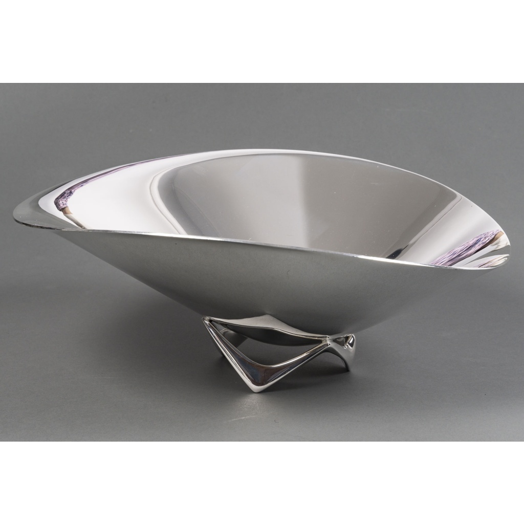 ORFEVRE G. JENSEN – H. Koppel – Centre de table en argent massif XXe 3