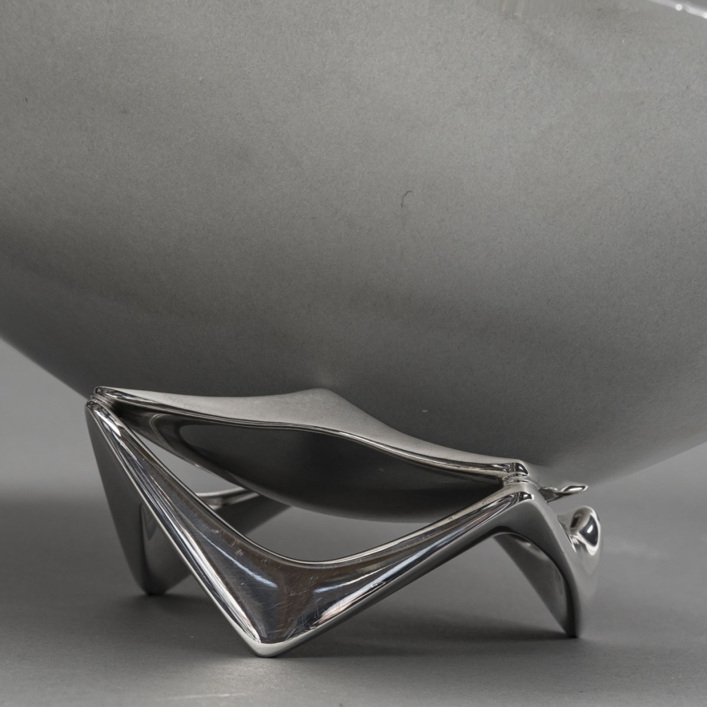 ORFEVRE G. JENSEN – H. Koppel – Centre de table en argent massif XXe 5