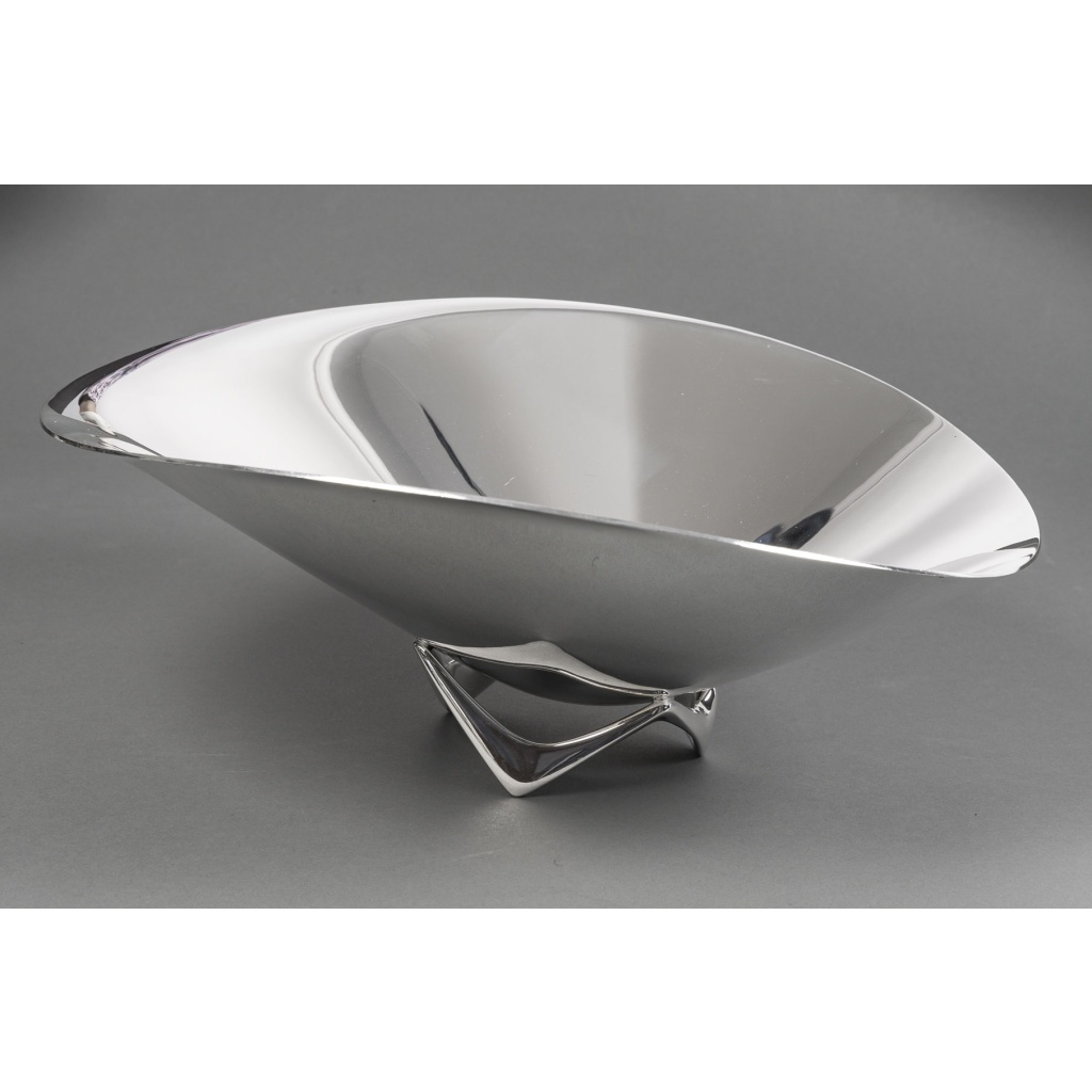 ORFEVRE G. JENSEN – H. Koppel – Centre de table en argent massif XXe 6