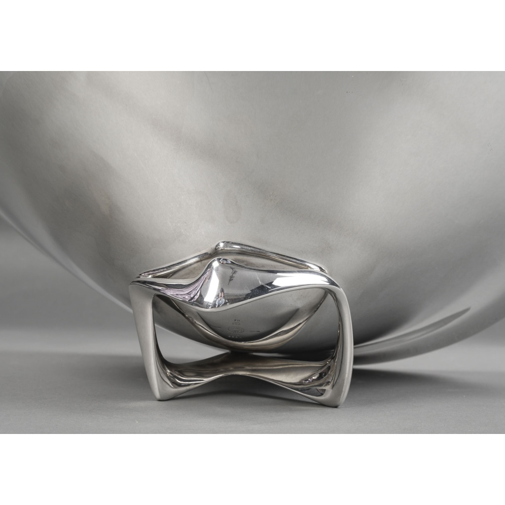 ORFEVRE G. JENSEN – H. Koppel – Centre de table en argent massif XXe 12