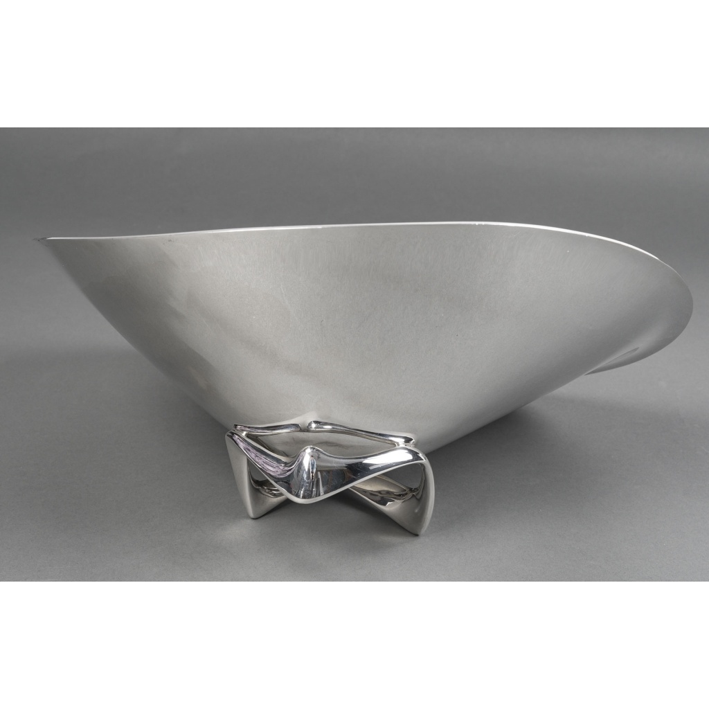 ORFEVRE G. JENSEN – H. Koppel – Centre de table en argent massif XXe 13