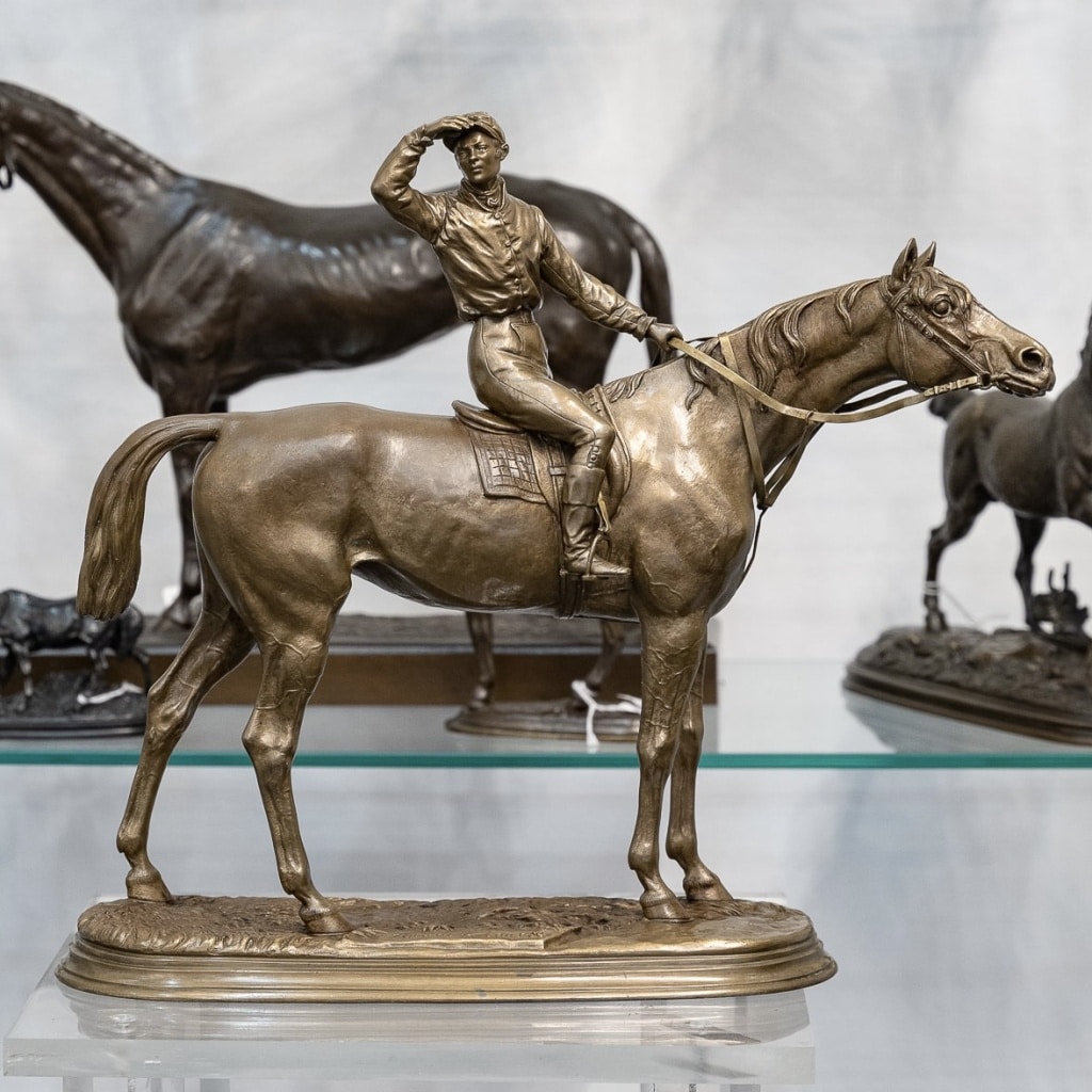 Sculpture – Jockey Et Son Cheval « Avant La Course » , Jules Moigniez (1835-1894) – Bronze 2