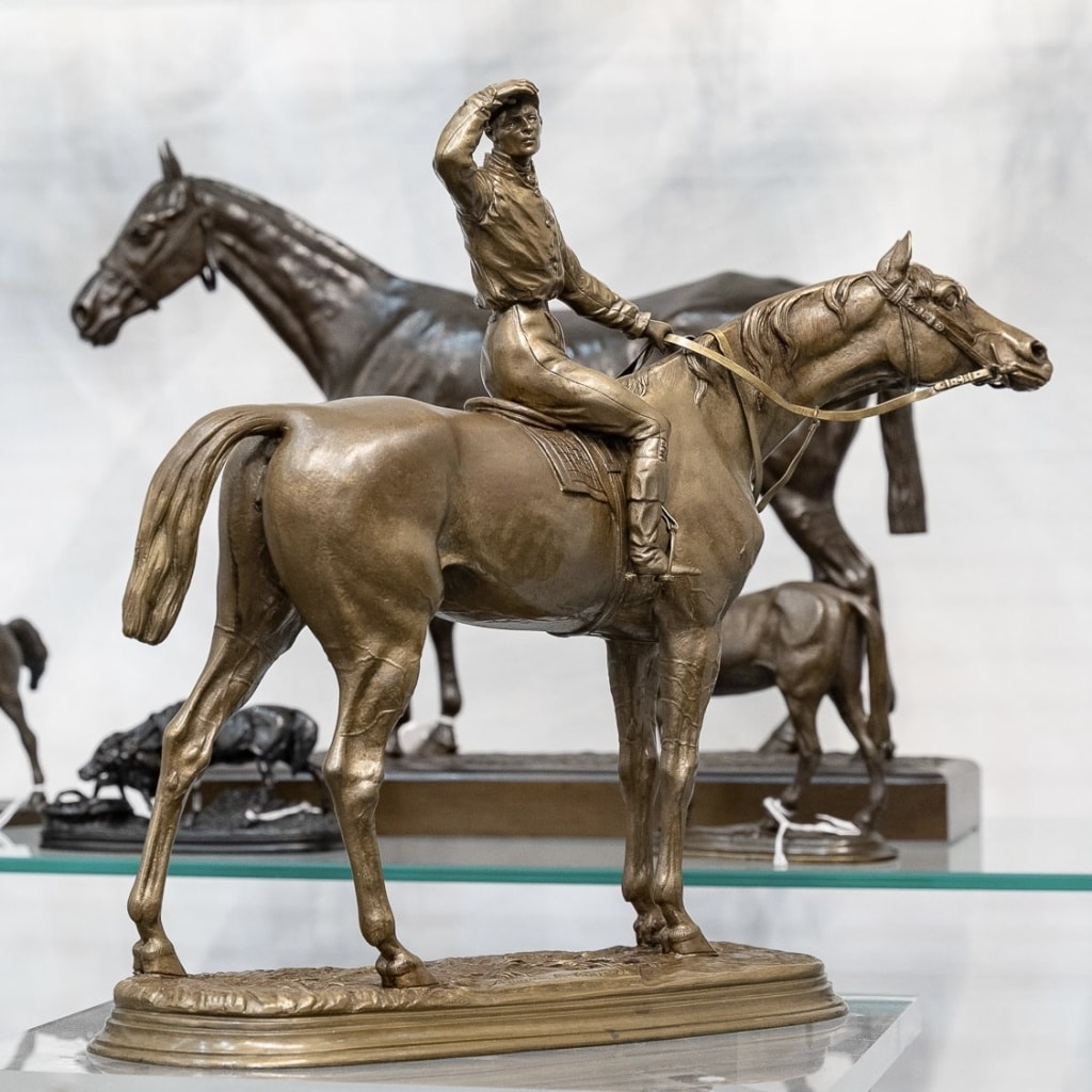 Sculpture – Jockey Et Son Cheval « Avant La Course » , Jules Moigniez (1835-1894) – Bronze 3