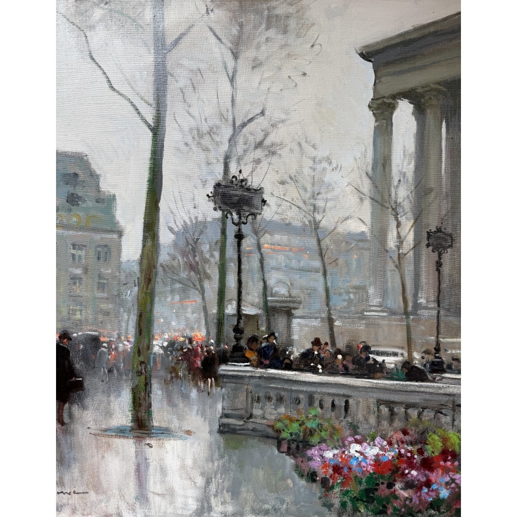 HERVE Jules Peinture Française 20è Paris animation place de La Madeleine Huile sur Toile Signée Certificat d’authenticité 8 HERVE Jules Peinture Française 20è Paris animation place de La Madeleine Huile sur Toile Signée Certificat d’authenticité 8