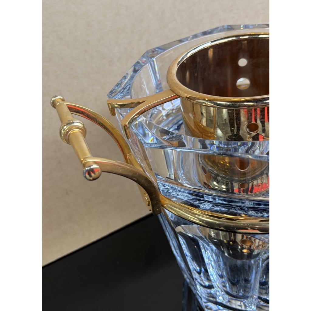 1970′ Seau A Champagne Baccarat Modèle « Harcourt » Signé état neuf 21