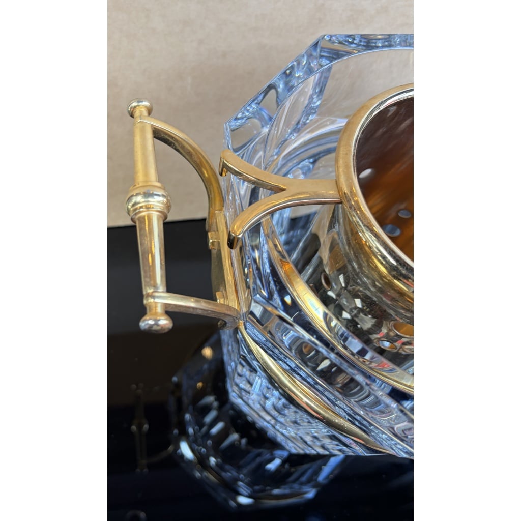 1970′ Seau A Champagne Baccarat Modèle « Harcourt » Signé état neuf 19