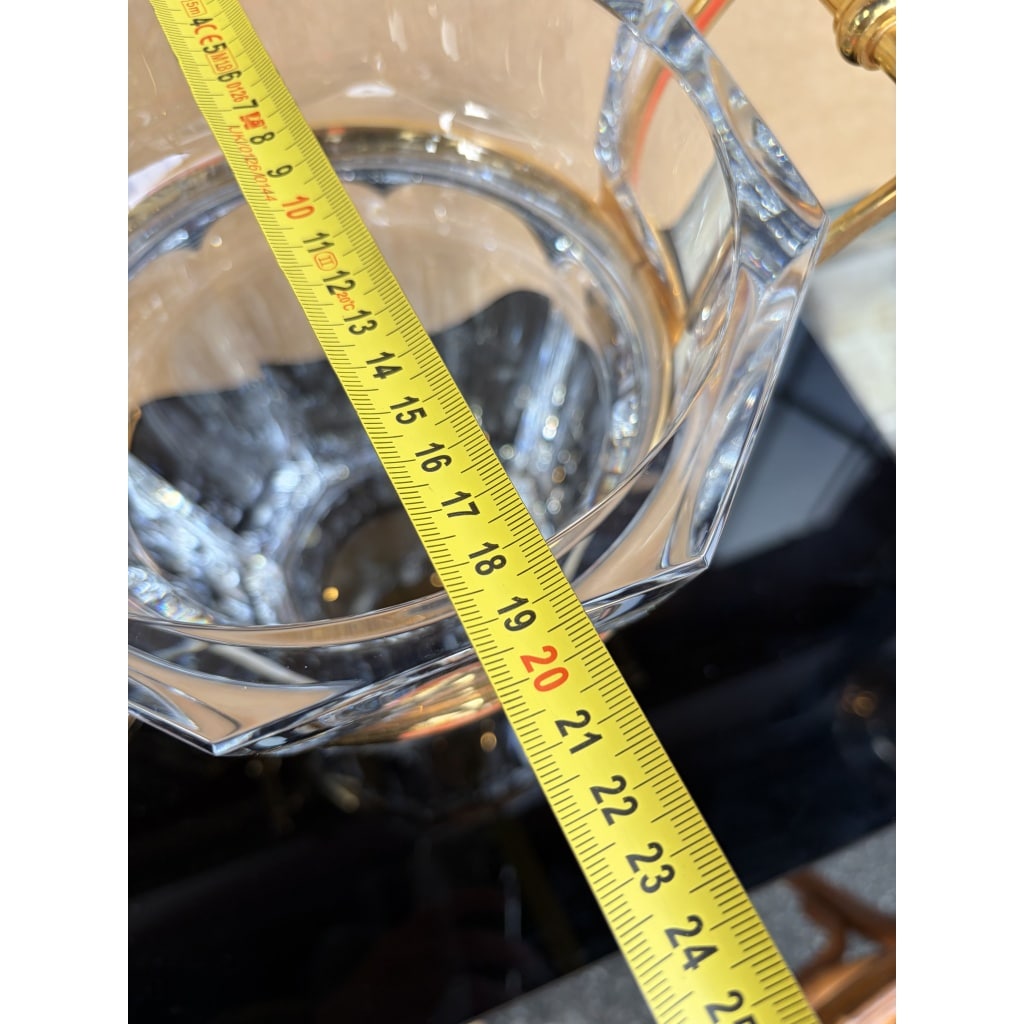 1970′ Seau A Champagne Baccarat Modèle « Harcourt » Signé état neuf 8