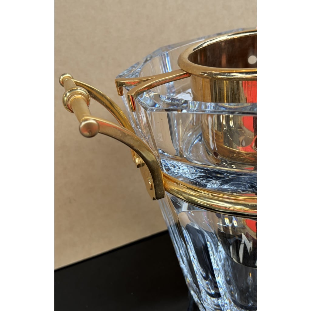 1970′ Seau A Champagne Baccarat Modèle « Harcourt » Signé état neuf 6