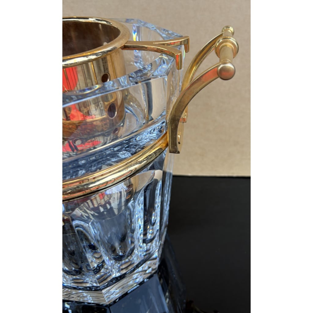 1970′ Seau A Champagne Baccarat Modèle « Harcourt » Signé état neuf 3