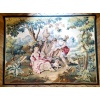 Tapisserie d&rsquo;Aubusson scène galante d&rsquo;après François Boucher 8