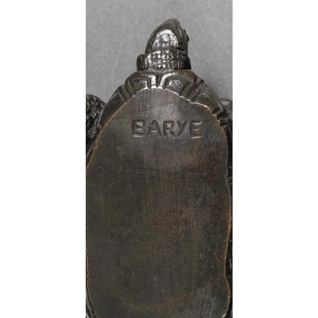 Sculpture – Tortue N°2 , Antoine-Louis Barye (1795-1875) – Bronze 8