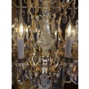 Lustre cage « Oeil de Boeuf » dans le style Louis XV en Bronze Doré et Cristal Taillé vers 1880 21