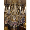 Lustre cage « Oeil de Boeuf » dans le style Louis XV en Bronze Doré et Cristal Taillé vers 1880 23