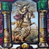 Vitrail de style renaissance St Michel terrassant le dragon 10