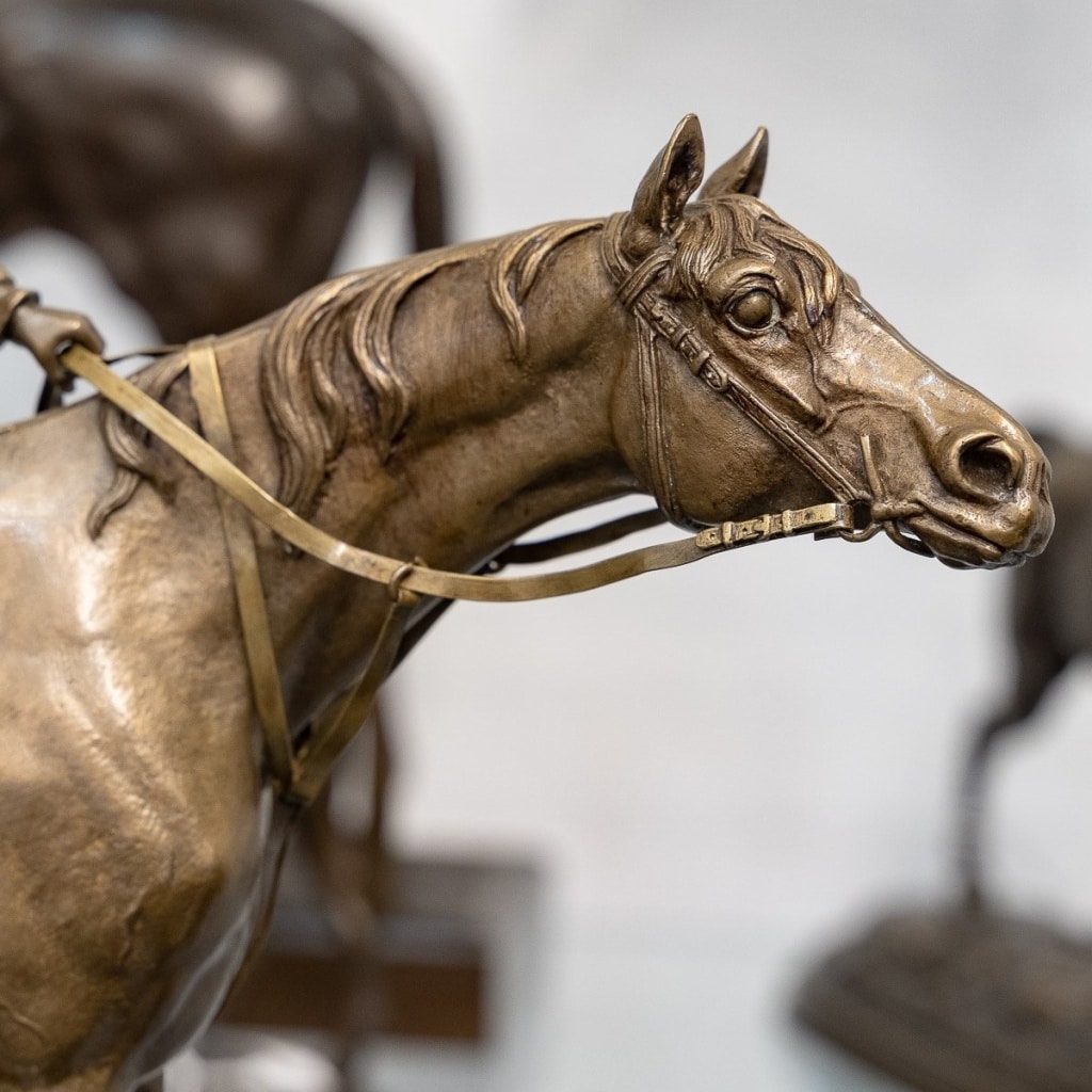 Sculpture – Jockey Et Son Cheval « Avant La Course » , Jules Moigniez (1835-1894) – Bronze 5