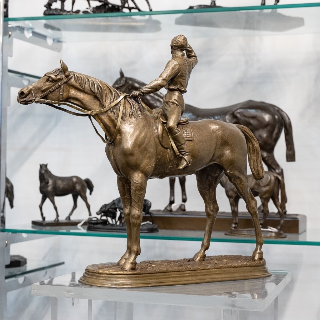 Sculpture – Jockey Et Son Cheval « Avant La Course » , Jules Moigniez (1835-1894) – Bronze 8