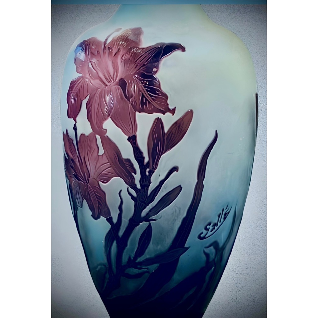EMILE GALLÉ VASE A DÉCOR DE LYS 4