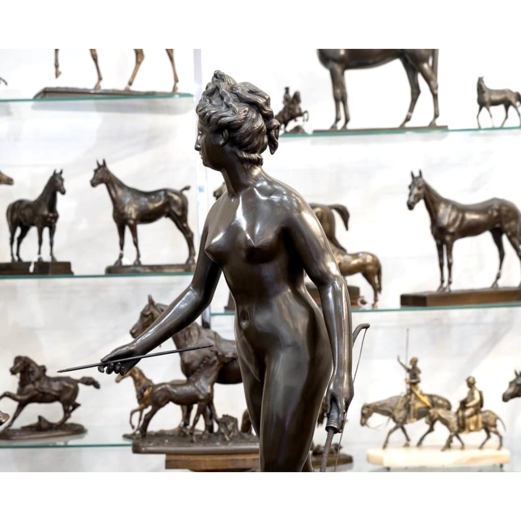 Sculpture – Diane Chasseresse , Jean – Antoine Houdon (1741-1828) – Bronze 8