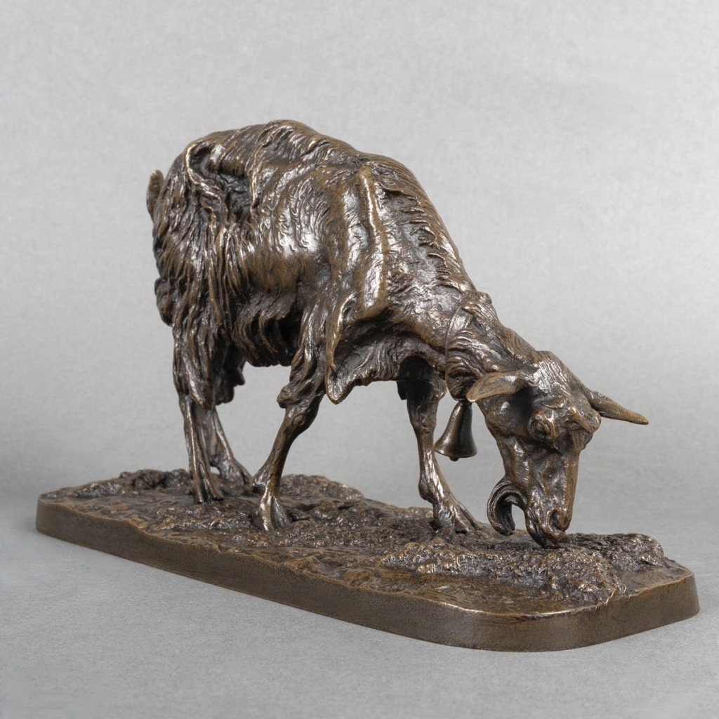 Sculpture – Chèvre Broutant , Pierre – Jules Mêne (1810-1879) – Bronze 2 Sculpture – Chèvre Broutant , Pierre – Jules Mêne (1810-1879) – Bronze 2