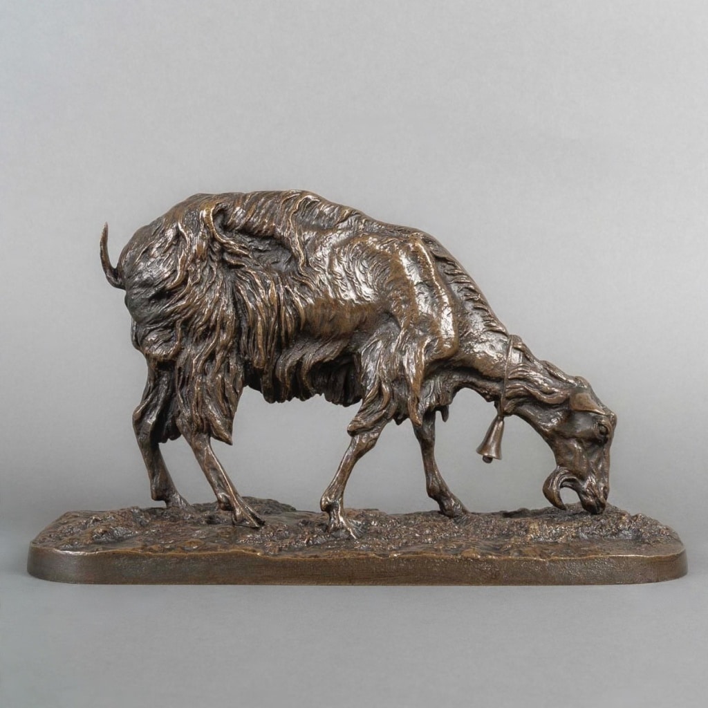 Sculpture – Chèvre Broutant , Pierre – Jules Mêne (1810-1879) – Bronze 3 Sculpture – Chèvre Broutant , Pierre – Jules Mêne (1810-1879) – Bronze 3