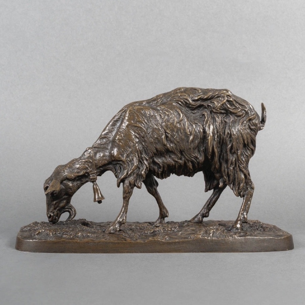 Sculpture – Chèvre Broutant , Pierre – Jules Mêne (1810-1879) – Bronze 8 Sculpture – Chèvre Broutant , Pierre – Jules Mêne (1810-1879) – Bronze 8