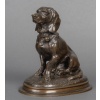 Sculpture – Basset Assis (Ravageot) , Emmanuel Frémiet (1824 -1910) – Bronze 14