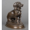 Sculpture – Basset Assis (Ravageot) , Emmanuel Frémiet (1824 -1910) – Bronze 17