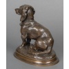 Sculpture – Basset Assis (Ravageot) , Emmanuel Frémiet (1824 -1910) – Bronze 21