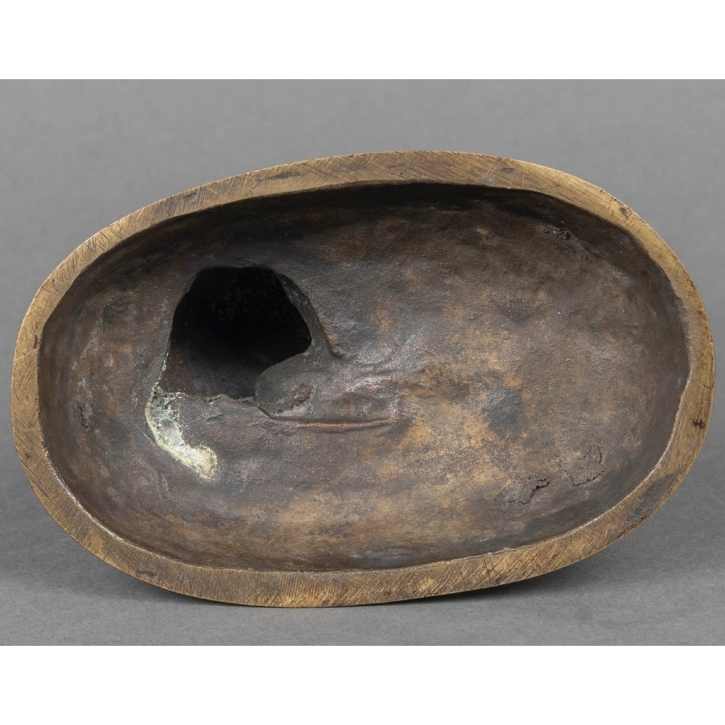 Sculpture – Basset Assis (Ravageot) , Emmanuel Frémiet (1824 -1910) – Bronze 13