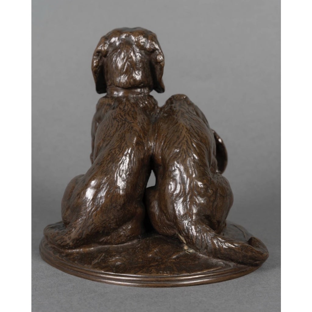 Sculpture – Groupe De Bassets , Ravageot Et Ravageode , Emmanuel Frémiet (1824 -1910) – Bronze 6