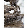 Sculpture – Famille De Cervidés , Hippolyte Heizler (1828-1871) – Bronze 20