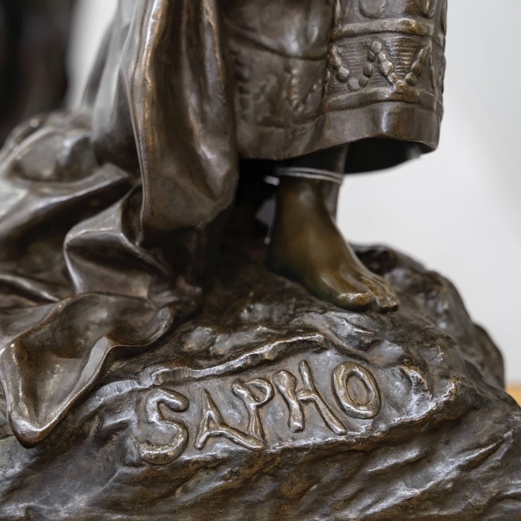 Sculpture – Sapho , Emmanuel Villanis (1858-1914) – Bronze 8